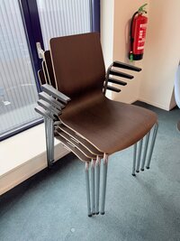 Set van 4 zaalstoelen beuken