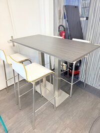 Bartafel met RVS frame 140x70cm.