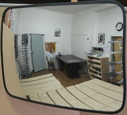 Convex binnenspiegel rechthoekig 600x400mm.