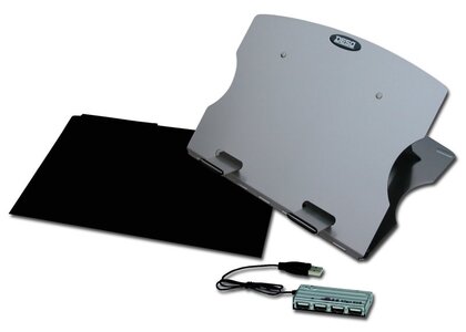 DESQ Mobiele laptopstandaard + USB