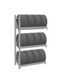 Longspan bandenstelling aanbouwvak 2100Hx500Dx1200L; 3 niveaus