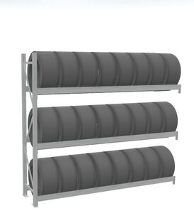 Longspan bandenstelling aanbouwvak 2100Hx500Dx2400L; 3 niveaus