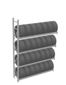 Longspan bandenstelling aanbouwvak 3000Hx500Dx2100L; 4 niveaus