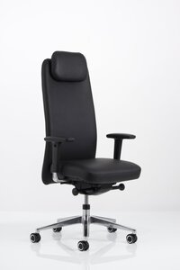 Köhl directiefauteuil Selleo HI Edition leder zwart