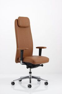 Köhl directiefauteuil Selleo HI Edition leder caramel