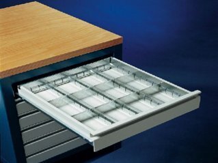 Lade indelingsset, 12 vaks voor lade 75mm. hoog.