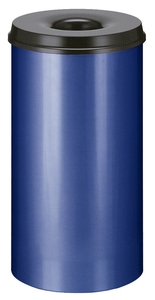 Papierbak rond met vlamdover, 50 liter.