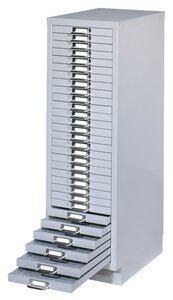 Square Store A4- ladekast, 30 laden 2,2cm., 86x28x42cm.