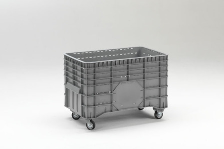 Transportbak 2 zwenk + 2 vaste wiel