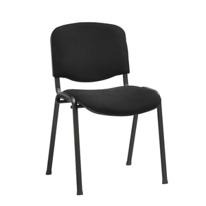 Vergader/bijzetstoel Iso zwart