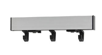 Wandprofiel met 3 jashaken, 30cm.